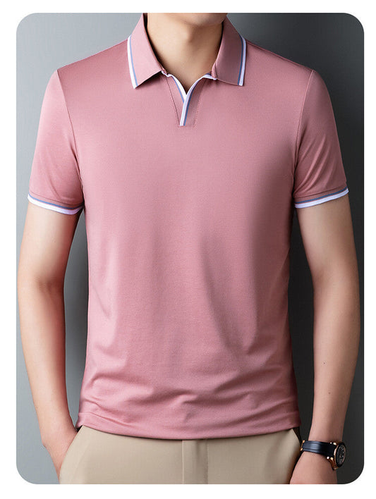 Light Pink Imported Fabric Half Sleeve T-Shirt -