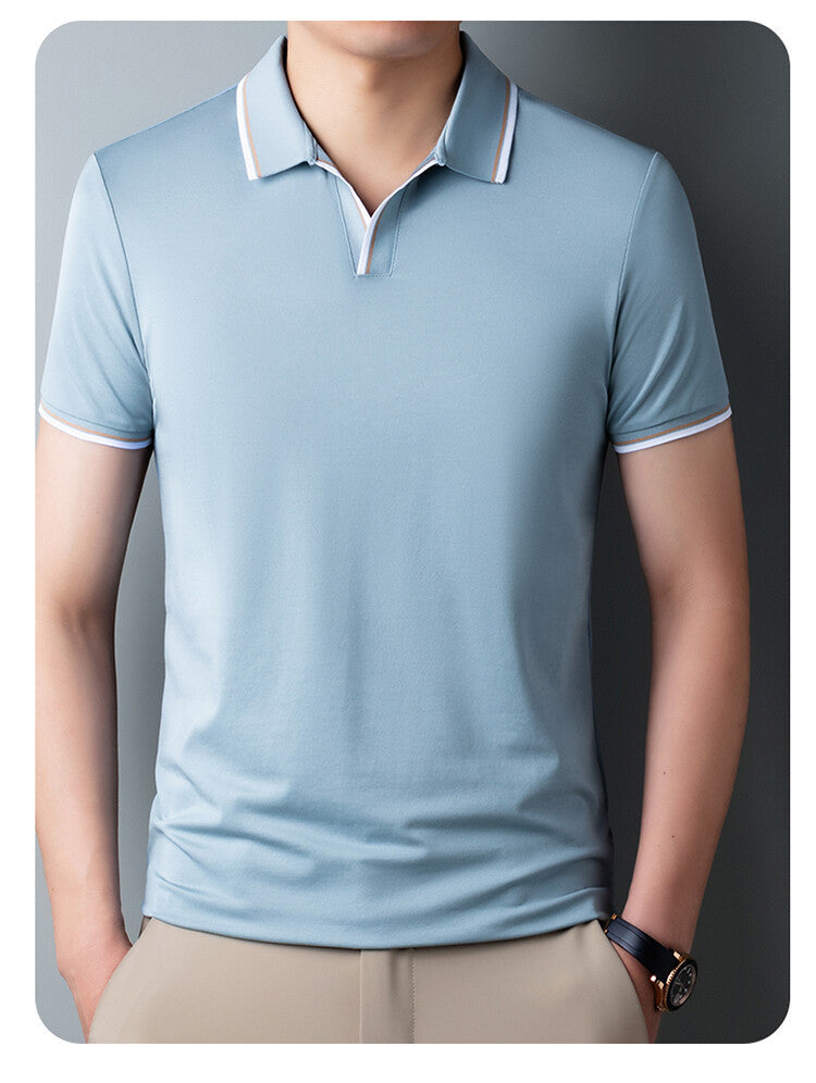 Sky Blue Imported Fabric Half Sleeve T-Shirt -