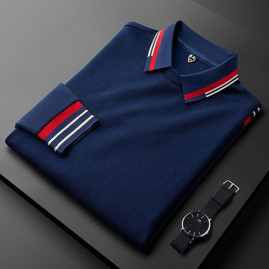 Navy Blue Imported Full Sleeve Polo T-Shirt -