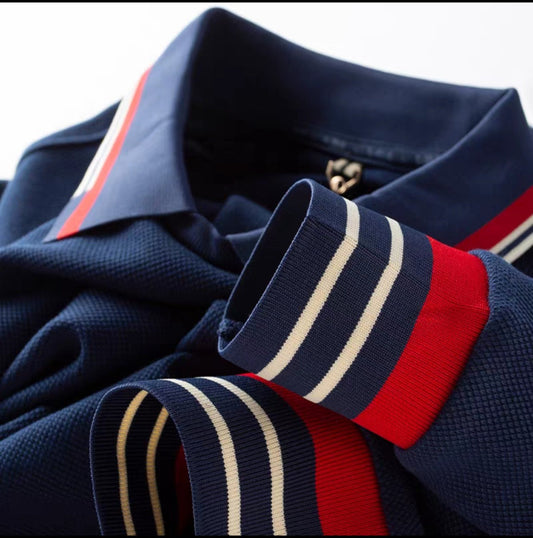 Navy Blue Imported Full Sleeve Polo T-Shirt -