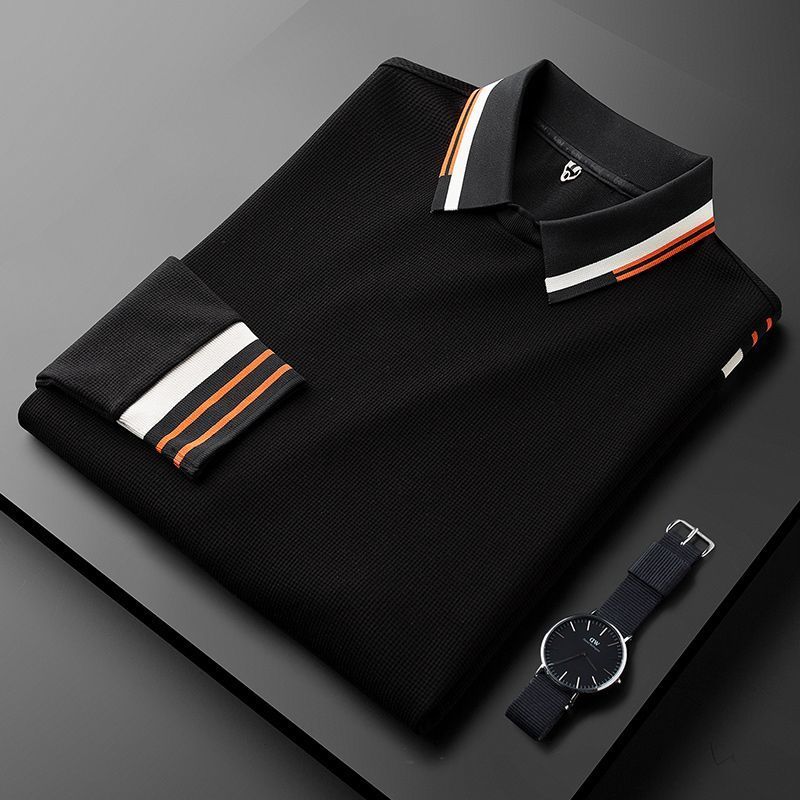 Black Imported Full Sleeve Polo T-Shirt -